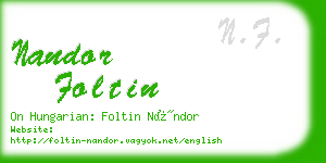 nandor foltin business card